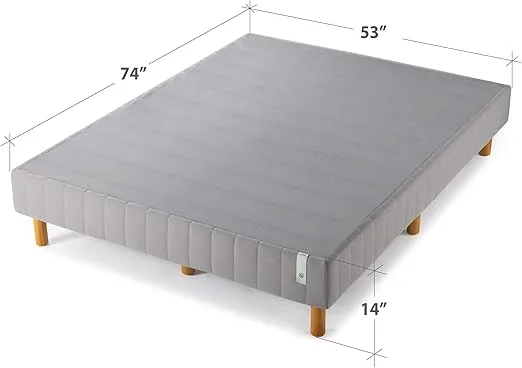 ZINUS GOOD DESIGN Award Winner Justina Metal Mattress Foundation, 14 Inch Platform Bed, No Box Spring Needed, Full, Grey