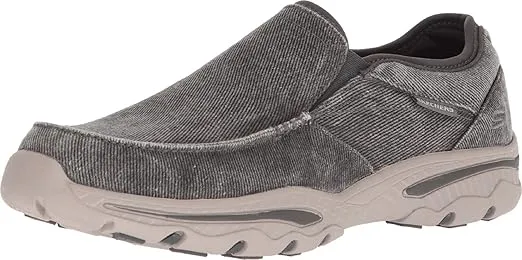 Skechers mens Creston- Moseco Moccasin, Charcoal, 13 3X-Wide US