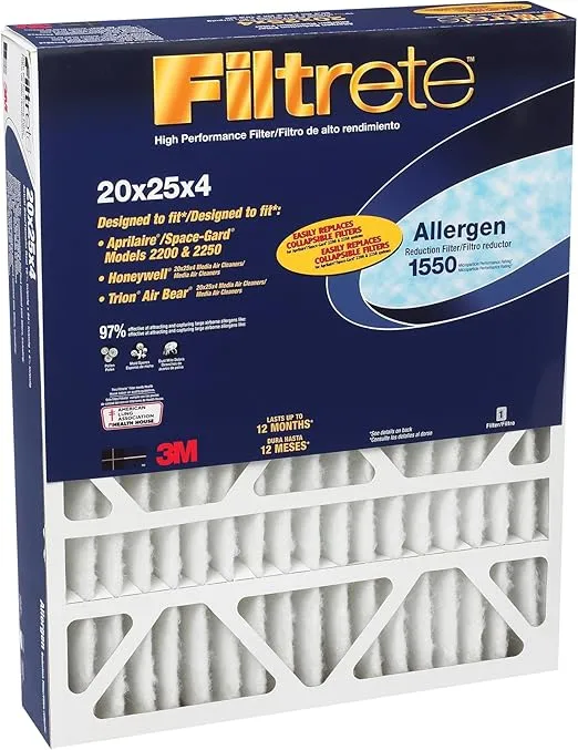 3M DP03DC-4 20" X 25" X 4" Allergen Reduction Filters 1550