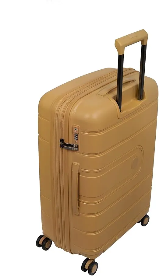 it luggage Eco Tough 21" Hardside Carry-On 8 Wheel Expandable Spinner, Honey Gold