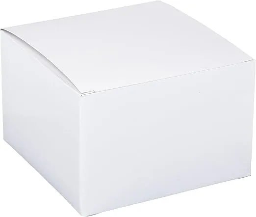 Deluxe White Gift Box - 6" x 6" (1 Pc.) - Elegantly Crafted, Premium Quality Material, Standout Presentation - Ideal for Memorable Gifts