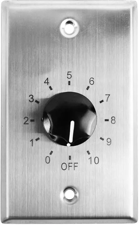 Rockville VOL7035 35 Watt 70v Stainless Wall Volume Control Zone Controller Box