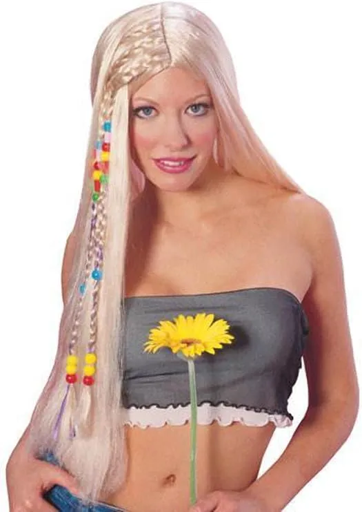 Rubie's Costume Long Blond Hippie Wig