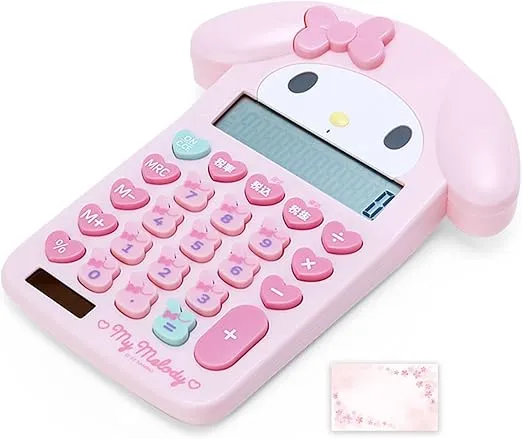 Face Shaped Calculator (Japan Import) - includes Cherry Blossom Message Card (My Melody)