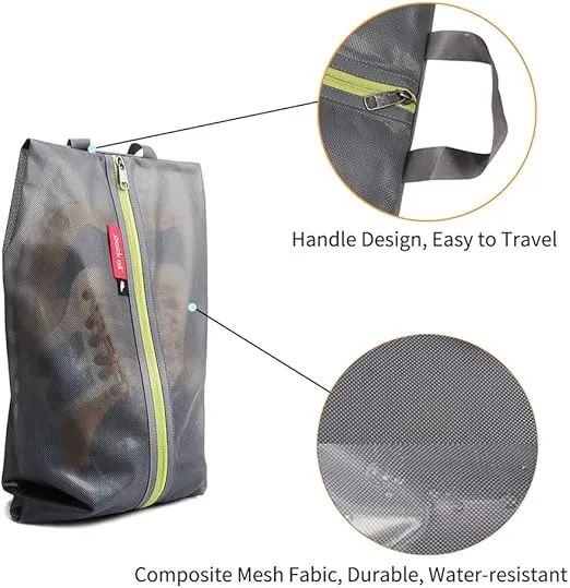 pack all Water Resistant Travel Shoe Bags, Shoe Storage Organizer Shoe Pouch with Zipper, for Men and Women