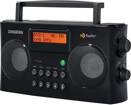 Sangean HDR-16 HD Radio/FM-Stereo/AM Portable Radio, Black