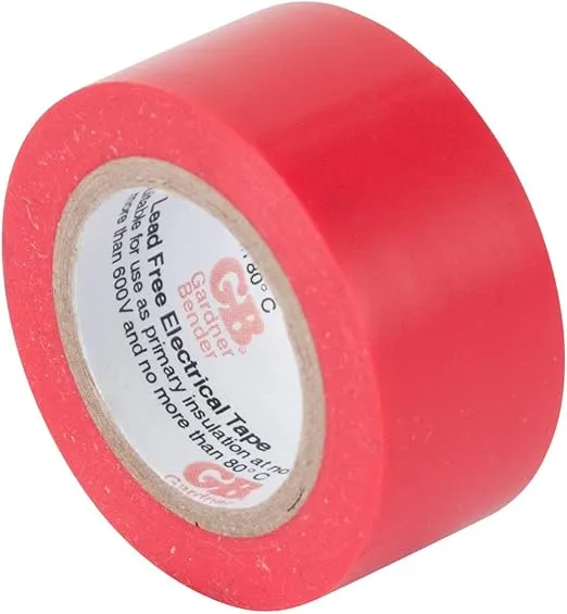 Gardner Bender GTPC-550 Electrical Tape, ½ in x 20 ft., Durable, Easy-Wrap, Flame Retardant, 5 Pk, Red, White, Blue, Green, Yellow