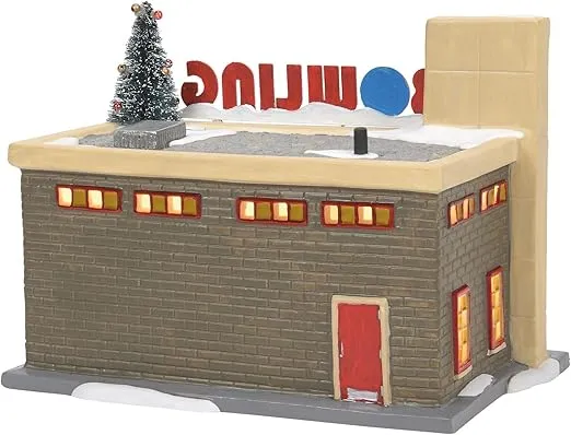 Department 56 A Christmas Story Village Hohman Lanes Bowling Lit Building, 5.75 Inch, Multicolor