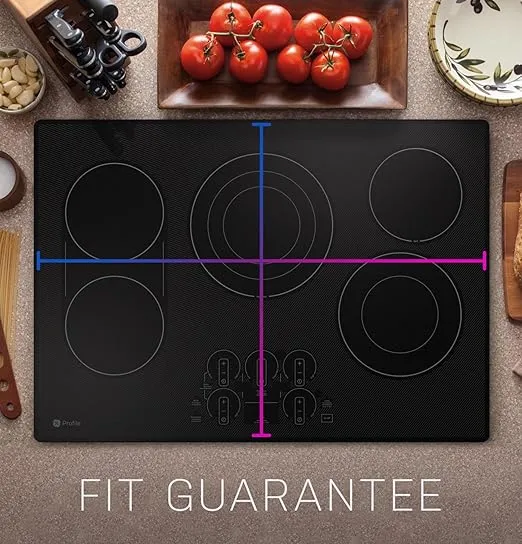 GE Profile PEP9030 30 Inch Wide 5 Burner Electric Cooktop with Chef Connect and Glide Touch Controls - Black