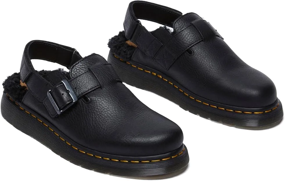 Dr. Martens Unisex-Adult Jorge Ii Faux Fur Lined Leather Slingback Mules