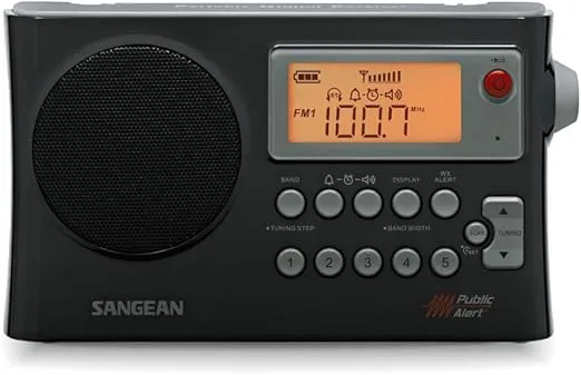 Sangean PR-D4W AM/FM Weather Alert Portable Radio with Bandwidth Narrowing, AM Auto Tracking