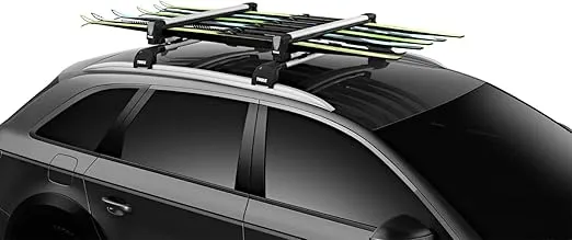 Thule SnowPack Ski/Snowboard Rack, Large (6 Pr/4 Boards), Silver