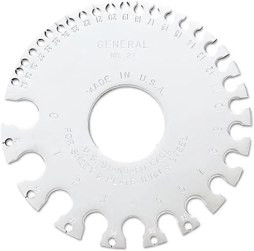 General Tools 21 US Standard Sheet Metal Round Gage