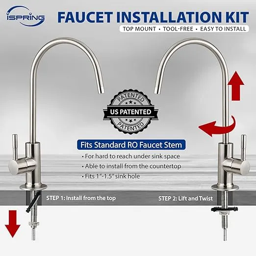 iSpring RCC7P-AK, NSF/ANSI 58 Certified, 6-Stage Reverse Osmosis System Under Sink with Alkaline Water Filter and Pump, pH+, TDS Reduction, RO Drinking Water Filtration System